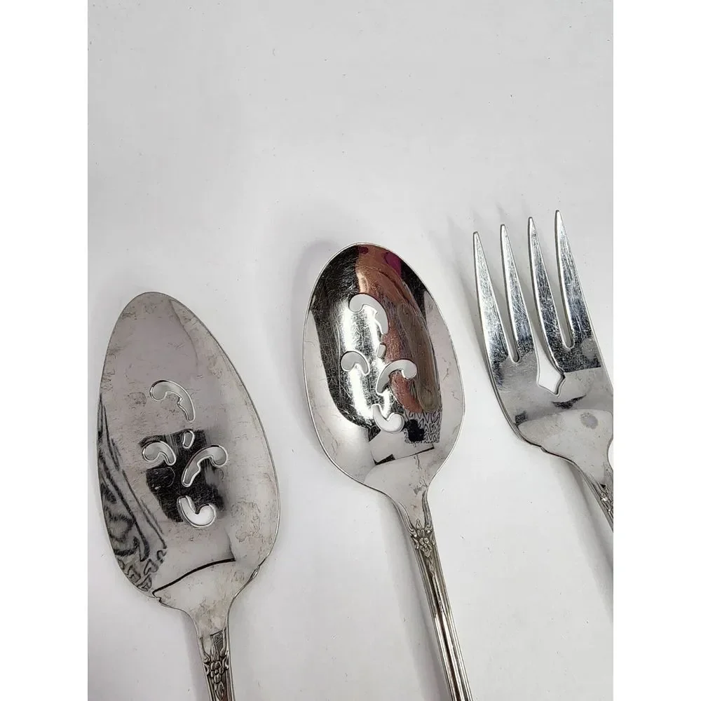 Oneida Kennett Square Distinction Deluxe HH Stainless- Serving Fork, Spoon & Pie